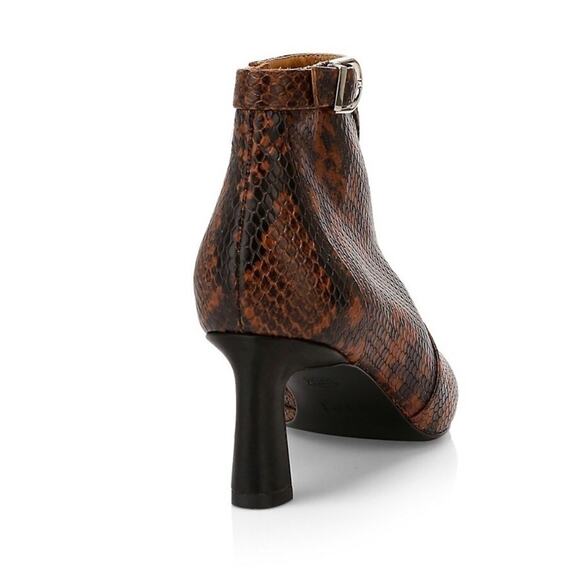 Joie Rawly Snakeskin-Embossed Leather Ankle Boots Size 36.5 (6) - Picture 3 of 9